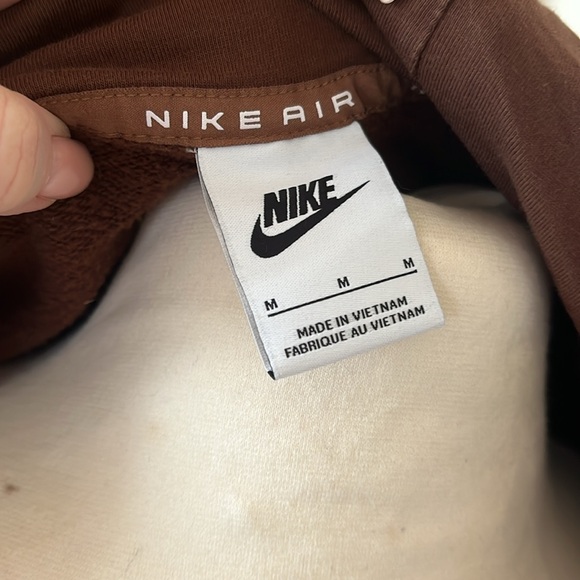 🤍NIKE Air Fleece Cropped Hoodie In Brown , size M - Picture 11 of 11